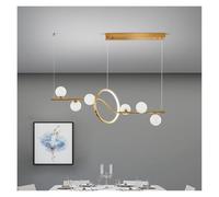 ITOSUI Suspension LED Moderne Noire et dorée avec Abat-Jour en Verre G9 pour Cuisine et Salle à Manger