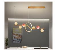 ITOSUI Suspension LED Moderne Noire et dorée avec Abat-Jour en Verre G9 pour Cuisine et Salle à Manger