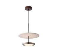 ITOSUI Suspension Moderne en travertin Jaune, Lampe LED Suspendue en Pierre Naturelle, Hauteur réglable, Lustre en métal Canon de Fusil pour Salle à Manger, îlot de Cuisine, Bureau ou café