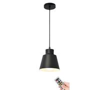 ITOSUI Suspension Moderne Noire à Piles avec télécommande sans Fil, idéale pour îlot de Cuisine, Salle à Manger, Hall d'entrée ou Couloir. Petit Format, sans Fil et élégante.