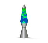 Itotal - Lava Lamp 36 Cm - Silver Base, Blue Liquid And White Wax (Xl