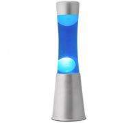 Itotal - Lava Lamp 40 Cm - Silver Base, Blue Liquid And White Wax (Xl