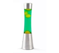 Itotal - Lava Lamp 40 Cm - Silver Base, Green Liquid And Yellow Wax (