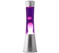 Itotal - Lava Lamp 40 Cm - Silver Base, Purple Liquid And White Wax (