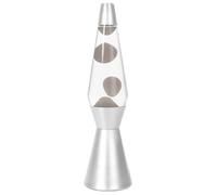 ITotal XL1785 Lampe à Lave 36 cm avec Base Argentée, Liquide Transparent et Cire Blanche