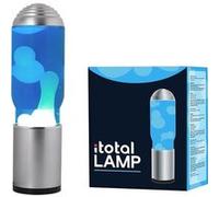 ITotal XL2196 Lampe à Lave avec Base Argentée, Liquide Bleu et Cire Blanche Bleu