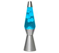 ITotal XL2200 Lampe à Lave avec Base Argentée, Liquide Transparent et Cire Blanche