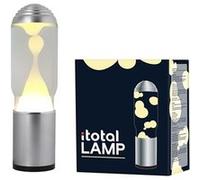 ITotal XL2200 Lampe à Lave avec Base Argentée, Liquide Transparent et Cire Blanche Transparent