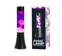 ITotal XL2460 Lampe à Lave 30 cm avec Base Noire, Liquide Violet et Cire Blanche