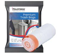 iTouchless Lot de 40 sacs poubelles de grande taille, pour poubelle de cuisine et salle de bain extra larges et résistants, pour recyclage des déchets de compost à la maison, au bureau, transparents