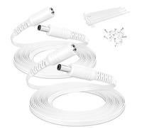 Itramax Câble d’Extension Plat 12V DC 9M/30FT Lot de 2 Port DC 5,5mmx2,1mm | 5521 Mâle vers Femelle Fiche Jack pour Caméra CCTV IP Sécurité Extérieure DVR NVR Routeur Bande LED TP-Link Tapo C510W C520WS