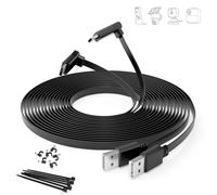 Itramax Câble d'alimentation USB C Plat 6M Lot de 2,Rallonge 90° Longue | Longue Distance,Alimentation Continue pour Caméra de Surveillance,Blink Outdoor 4/Mini 2/2K+,eufy,Tapo C120,EZVIZ,Ring,Noir