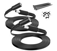 Itramax Câble de Rallonge DC5521 12V Plat 3M/10FT Lot de 2 Mâle Femelle | 5,5mmx2,1mm Cordon d’Alimentation DC Prolongé pour Caméra CCTV Sécurité,Caméra Extérieure,DVR,NVR,Bande LED,TP-Link Tapo C500