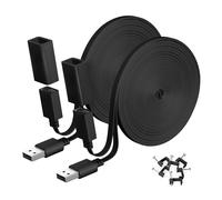 Itramax Câble d'Extension USB A Mâle vers USB A Femelle 3M 2Pack,USB Cordon Alimentation Long Plat Câble Résistant aux Intempéries pour WYZE Cam V4/V3/V2,WYZE Cam OG,Blink Outdoor 4(4th Gen),Blink XT