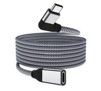 Itramax Câble d'extension USB C à Angle Droit 1M,Type C 3.1 3.2 Gen2 10Gbps Mâle vers Femelle,Rallonge USB C Thunderbolt 3 pour MacBook,Mac,iPad Pro/Air 4/Mini 6 7,Nintendo Switch,Dell XPS,Surface Go