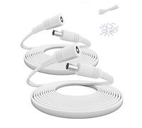 Itramax Câble Extension 12V DC 3M 2 Pack, Adaptateur d'alimentation 2.1 mm x 5.5 mm 5521 Cordon Rallonge Plat, Fil Femelle à Mâle pour Caméra Sécurité CCTV, Caméra Réseau IP DVR