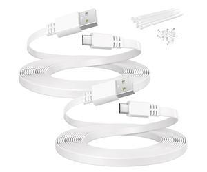Itramax Câble Micro USB Rallonge 9M Lot de 2,Câble d'alimentation Plat Long pour Caméra de Surveillance,Compatible avec Wyze Cam v4,Blink Mini/XT/Outdoor 3,Ring Stick Up,eufy,Arlo Essential Spotlight