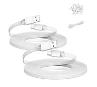 Itramax Lot de 2 câbles d'alimentation Micro USB 9M,Cordon Charge Caméra Sécurité Domicile Plat Chargeur pour Wyze Cam Pan,Yi Cam, Nest Cam,Blink XT XT2 Mini,Furbo Dog, Arlo Q, Zmodo,Netvue,Xbox One