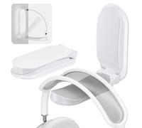 Itramax Support Casque sous Bureau,Lot de 2 Mural Adhésif Pliable Support Magnétique Universel Crochet Collant pour Casque Audio/Gaming Écouteurs/AirPods Max/HyperX/Xbox/Sony/Sennheiser-Blanc
