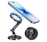 Itramax Support Téléphone Magnétique Rotatif 360°,Support iPhone Pliable Portable avec Anneau Double Face et Base Antidérapante pour Apple 17 Air 16e 12 Mini 11,Google Pixel 9 8,Samsung,Bureau,Cuisine