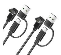 Itramax Type-C Cable de Charge pour Garmin 1.2M,2 Pièces,Chargeur pour Garmin Fenix 8 7 7X 7S 6 6X 6S 5 5X 5S,Epix Pro Gen 2 Sapphire,Tactix 7,Vivomove 3 3S,Approach S70 S62 S60 S42 S40 G12 X10 - Noir