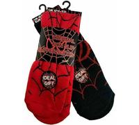 ITRAT Lot de 2 paires de chaussettes thermiques antidérapantes pour garçons et enfants Motif toile d'araignée, coloris assortis, 7-10 ans