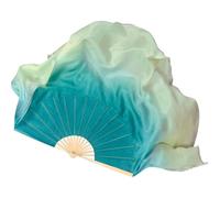 ITRHJTGP Fan De Danse Voile Grand Voile D'éventail De Danse en Soie Véritable, Une Paire, Accessoire Costume du Ventre pour la Danse(Deep Purple,2pcs Right Hand)