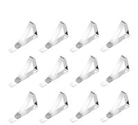 ITRHJTGP Pince Nappe Exterieur Pince à Nappe en Acier Inoxydable, Support de Fixation, for Mariage, Camping, Promenade, Couverture de Nappe, Clips de Fixation(12PCS)