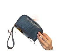 ITRHJTGP Portefeuille pour Femme Clutch Wallets Long Woman Wallet Cowhide Leather Money Coin Purse Card Holders(Blue)