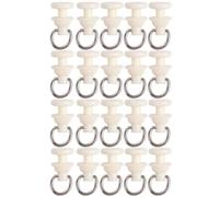 ITRHJTGP roulettes de Rideau pour Rail Lot de 20 poulies de Rail de Rideau économiques Blanches, coulissantes silencieuses et en Douceur, en Plastique