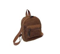 ITRHJTGP Sac à Dos Femme en Peluche Women's Backpacks Small Plush Female Backpack Mini Shoulder Bag Winter Soft Fluffy Fur Girls School(Brown)