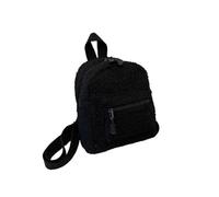 ITRHJTGP Sac à Dos Femme en Peluche Women's Backpacks Small Plush Female Backpack Mini Shoulder Bag Winter Soft Fluffy Fur Girls School(Black)