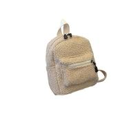 ITRHJTGP Sac à Dos Femme en Peluche Women's Backpacks Small Plush Female Backpack Mini Shoulder Bag Winter Soft Fluffy Fur Girls School(Khaki)