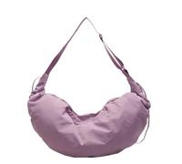 ITRHJTGP Sac De Transport Pour Femme Trendy Fashionable Shoulder Bags Wrapped With Dyed Nylon Canvas Bag Large Capacity Single Shoulder(Lavender)