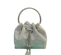 ITRHJTGP Sacs à Strass Strass soirée pochette femmes sac sacs à main seau dames sac à main diamants épaule brillant cristal(Multicolour silver)