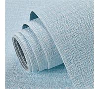 ITRHJTGP Self-Adhesive Insulation Wallpaper Papier Peint 3D En Mousse De Lin, Autocollant, PVC Uni, Épais Et Imperméable, For La Rénovation Des Murs pour Radiateur(Linen Blue,50cmx280cm)