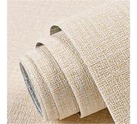 ITRHJTGP Self-Adhesive Insulation Wallpaper Papier Peint 3D En Mousse De Lin, Autocollant, PVC Uni, Épais Et Imperméable, For La Rénovation Des Murs pour Radiateur(Linen Beige,50cmx280cm)