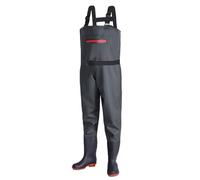 ITRHJTGP Waders Peche Homme Wader Demi-Corps vêtements imperméables Pantalon de Pluie Ceinture Bottes de Pluie Pantalon Fourche en Cuir Attraper Poisson Corps Complet Une pièce(Green,44)