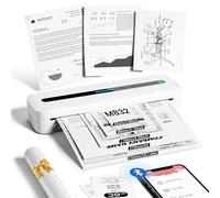 ItriAce Imprimante Thermique Portable A4, Imprimante Bluetooth sans Encre pour Téléphones et Ordinateurs, Thermal Printer Compacte Supportant Le Papier Thermique A4