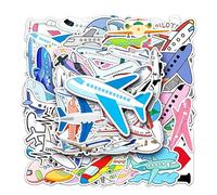 itrimaka Autocollants d’Avion pour Bouteilles d’Eau | 50 pièces Autocollants d’Avion esthétiques | décalcomanie d’Avion pour, Autocollant décoratif, Cadeaux liés à l’Avion pour Bagages