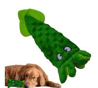 itrimaka Jouet couineur en peluche à mâcher en forme de calmar vert pour chien - Jouet interactif pour réduire l'ennui intérieur pour la maison, abri pour animaux de compagnie