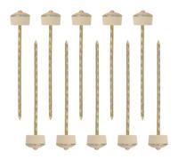 ITROLLE Lot de 10 piquets de tapis d'extérieur de 12,7 cm pour camping-car, tapis d'ancrage en acier inoxydable, tapis de terrasse Spira à profil bas, tapis de sable, tapis de camping tout-terrain