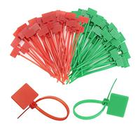 ITROLLE Lot de 2 attaches de câble autobloquantes en nylon - 3 x 100/largeur 2,5 mm - Rouge + vert - 100/sac