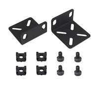 ITROLLE Lot de 2 kits de montage universels en zinc noir avec vis pour la plupart des commutateurs Cisco, NETGEAR, Dell, D-Link, Linksys, TRENDnet et Buffalo Tech