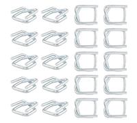 ITROLLE Lot de 20 boucles réutilisables en fil métallique pour cerclage de cordon en polypropylène 1,9 cm, Argenté