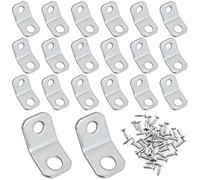 ITROLLE Lot de 20 équerres d'angle de 135 degrés en zinc avec finition galvanisée en fer pour étagère d'angle avec vis
