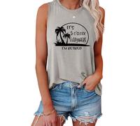 It's 5 O'clock Everywhere I'm Retired Débardeur pour femme à col rond sans manches, gris, XL