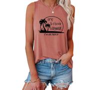 It's 5 O'clock Everywhere I'm Retired Débardeur pour femme à col rond sans manches, Rose, XXL