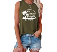 It's 5 O'clock Everywhere I'm Retired Débardeur pour femme à col rond sans manches, vert, XL