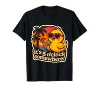It's 5 O'Clock Somewhere Cocktail Vintage pour Femme T-Shirt Graphique avec Valeur